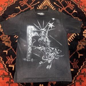 2024 Travis Scott Live MetLife Utopia Tour Merch M Black Maximus NYC Tee Statue